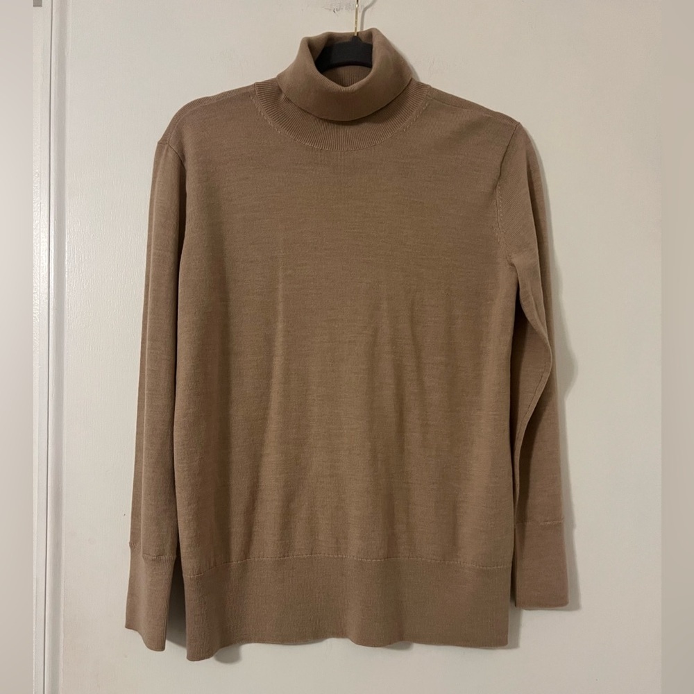 Men's Taupe Turtleneck Sweater